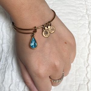 ALEX AND ANI Water Drop Gold Wire Bangle Bracelet